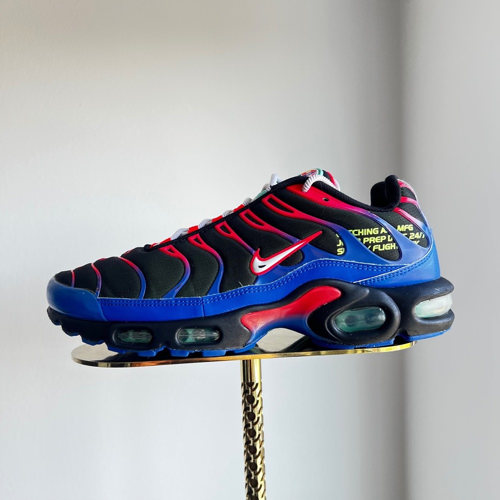 Nike Air Max Plus Parachute Black Hyper Royal CV7541-001 Mens 9.5 TN Sneakers